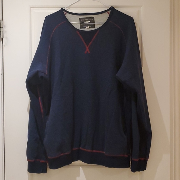 EIGHTEEN WAITS size M navy crewneck sweatshirt - Picture 2 of 8
